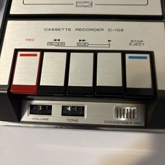 Vintage Superscope C-102 Cassette Tape Recorder Box Power Cord Handle Tested