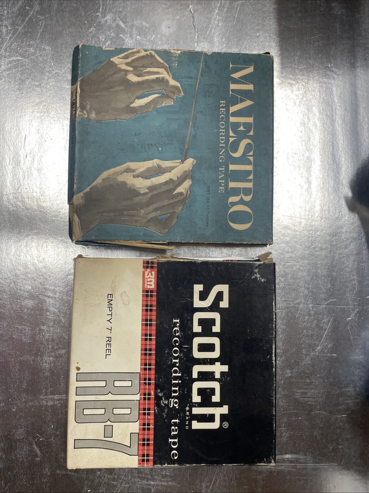 Vintage RB-7 Scotch 7&Prime; Box With Plastic Take Up Reel Maestro Reel To Reel Lot