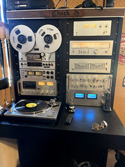 Vintage 1970&rsquo;s Pioneer hi-fi system – Spec 1, Tx-9500ii, turntable, and cabinet