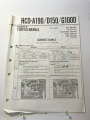 ORIGINAL SERVICE MANUAL & SCHEMATIC SONY HCD-A190/D150/G1000 D779