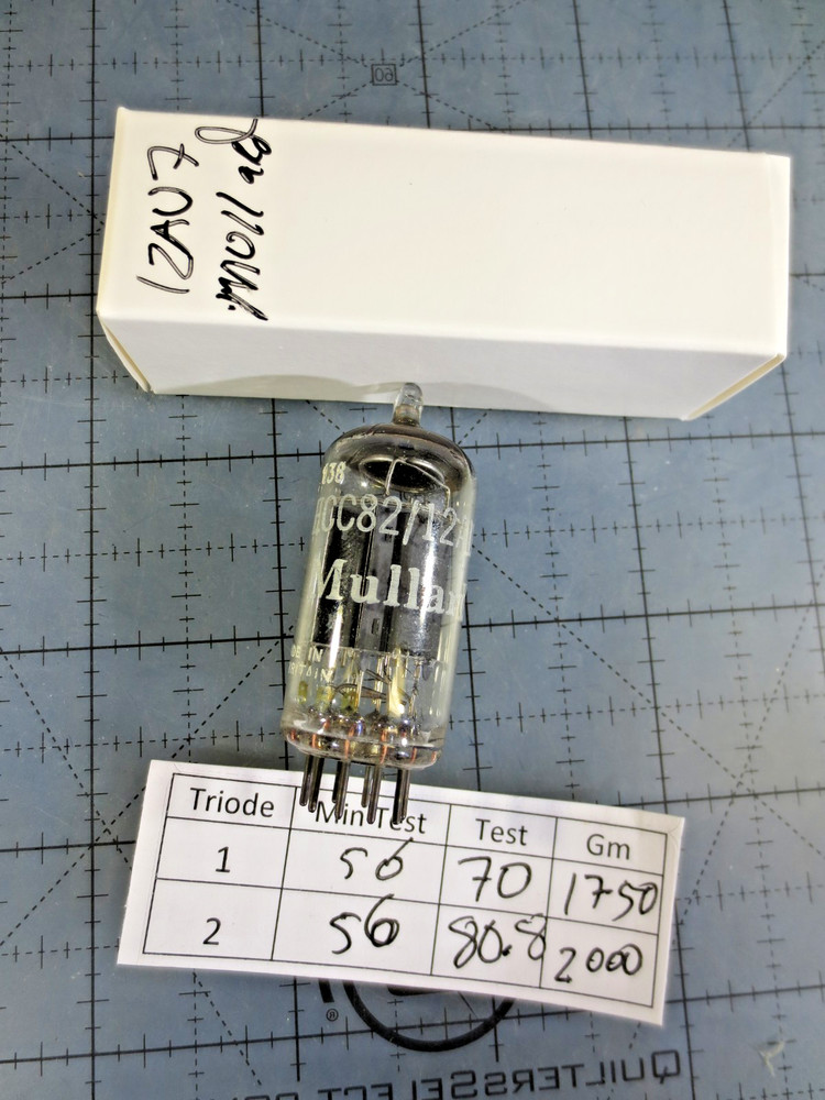 Mullard ECC82 12AU7 Vacuum Tube Long Plate Vacuum Electron Tube (TESTED W/ TV-7