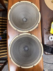 Matched Pair 1964 Jensen C12N Teal Speakers For Fender Tube Amplifier Original