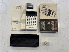 Vintage Canon TP-8 Pocket Printer Calculator Adding Machine Original Box, Clean!