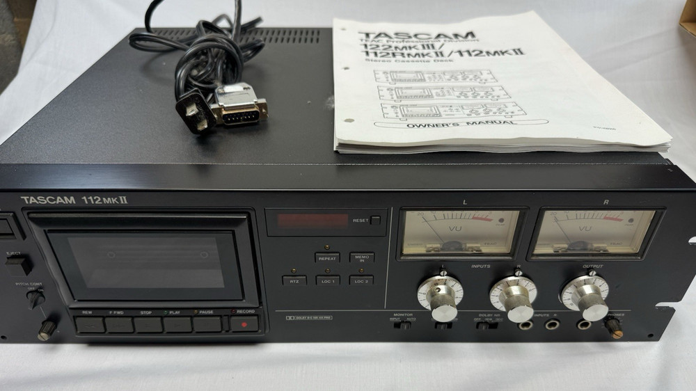 Tascam 112MK II rack-mountable 2-head stereo professional cassette deck