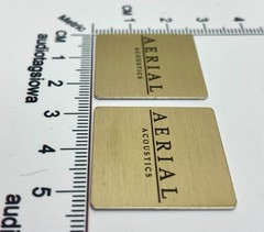 Aerial Acoustics Speaker Badge Logo Emblem Custom Made PAIR