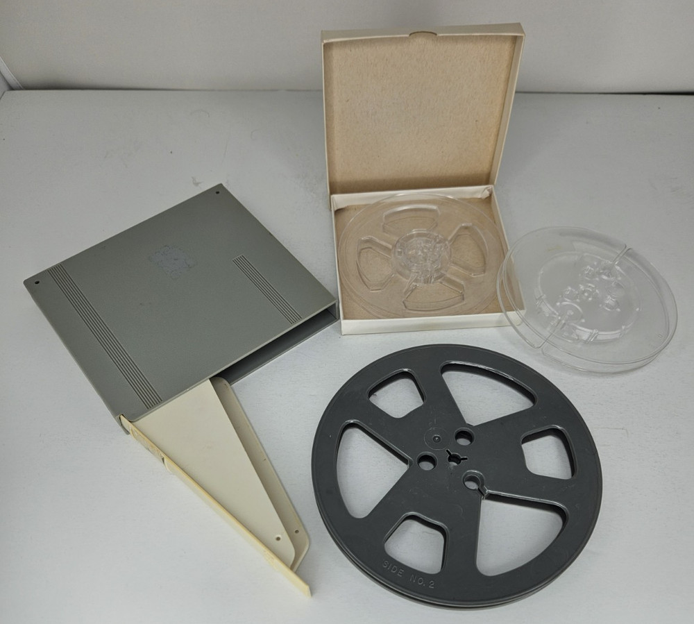Lot of 3 Empty Take Up Tape Reels Plastic plus 1 Empty BASF Plastic Tape Box