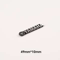 4Pcs YAMAHA Aluminum logo badge replacement piece 49mm X 10mm silvery