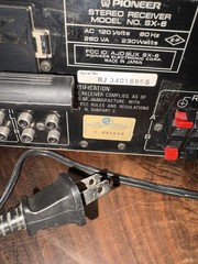 Pioneer SX-6 Champagne Receiver With AM/FM Tested, Working Order