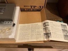 Vintage AIWA Transistor Tape Recorder TP-31 Original Box/ Manual-Works