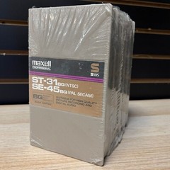 Maxell Professional Blank VHS ST-31 SE-45 BQ Back Coated Hard Case, Lot Of 25