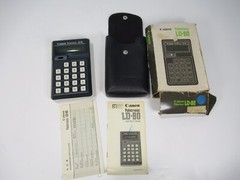 CANON PALMTRONIC LD-80 Vintage Calculator & Case Works GREAT WORKS GREAT
