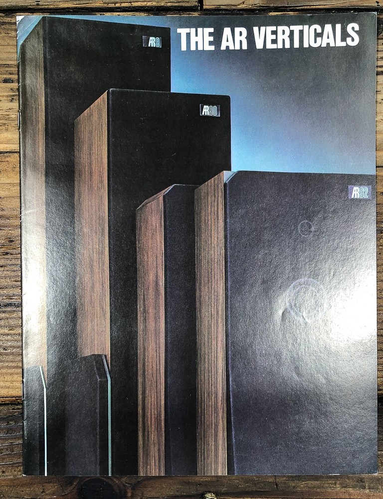 AR Acoustic Research AR9 AR90 AR92 Speaker Dealer Brochure *Original*