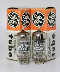 12AU7A ECC82 6189 NOS GE MATCHED-PAIR Symmetric Balance TUBES FREE-SHIP/DELIVERY