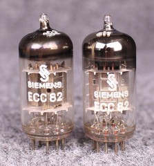(2) MATCHED Siemens Silver/Chrome Plate 12AU7/ECC82 Tubes ~ TEST STRONG!