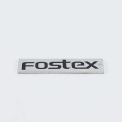 Fostex Speaker Grill logo Badge Custom Made Silver 33mm(1.3&Prime;)X12.5mm(0.49&Prime;)