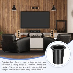 40mm x 55mm Speaker Port Tube Subwoofer Tube Bass Woofer Box 2pcs
