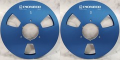 One Pair 10.5 » Blue Pioneer Tape Reel Aluminum For Reel To Reel Tape Recorder