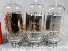 RCA 12AU7 Clear Top Vacuum Tubes (3) Amplitrex Tested 104/90% 95/104% 81/90% Gm