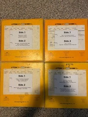 Lot of 4 used TDK LB-3600 10.5&Prime; reel to reel tapes, 1/4&Prime;