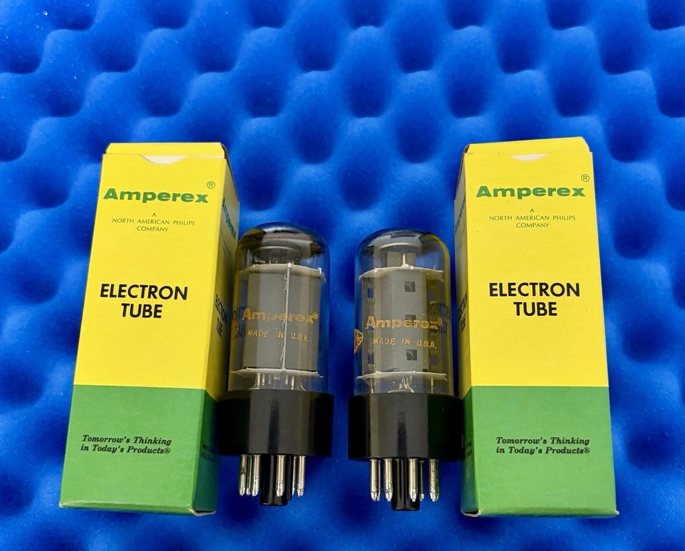 TWO Amperex 7591A Tubes / Amplitrex Tested 💪 +100% / 1978 Dates / 2% Gm Matched