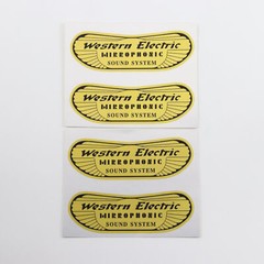 WESTERN ELECTRIC MIRROPHONIC logo badge STICKER DECAL waterproof PVC 77mmX25mm