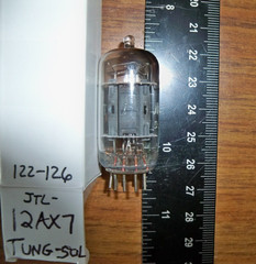 Strong TUNG-SOL Long Gray Plate Angled D Getter JTL-12AX7 / ECC83 Tube
