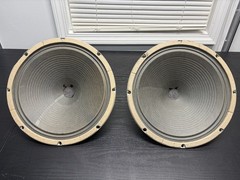 Vintage 1961 Oxford 12JB‑73 Alnico 12&Prime; 4 Ohm Speakers Matched Pair Fender OEM