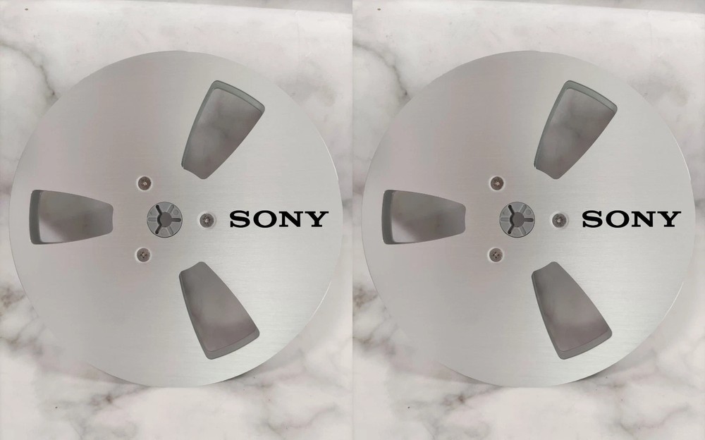 1 Pair 7 » SONY Tape Reel silvery Aluminum for Reel to Reel Empty Take up Reel