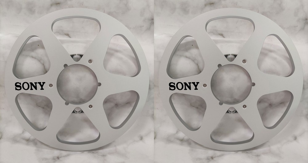 One Pair silvery 10.5 » Aluminium tape reel for Sony Reel To Reel tape recorder