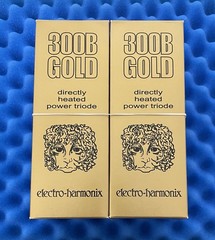 TWO Electro Harmonix 300B GOLD Tubes / Year 2002 Vintage NOS/Amplitrex Tested