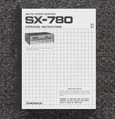 SX-780 AM-FM Stereo Receiver Operating Instruction Manual Fits Pioneer KC KU