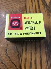 Ohmite CS-1 Attachable SPST Switch For Type AB Potentiometers 2 Amp 125 Volts