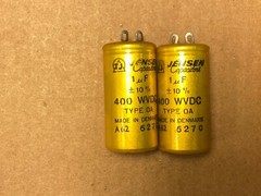 2 NOS Vintage 1962 Jensen 1.0 uf 400v PIO Capacitors Type OA TEST GOOD 1 (Qty)