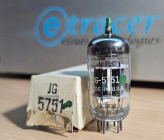 5751 GENERAL ELECTRIC GE 3 MICA AUDIO TUBE NOS NIB BOEING GREEN TIP #12A16