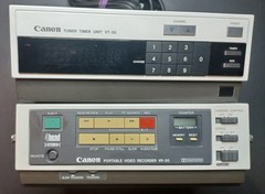 Canon VR-20A VHS VCR + VT-20A Tuner, CU-10 Control unit & WL-20 Remote Vintage