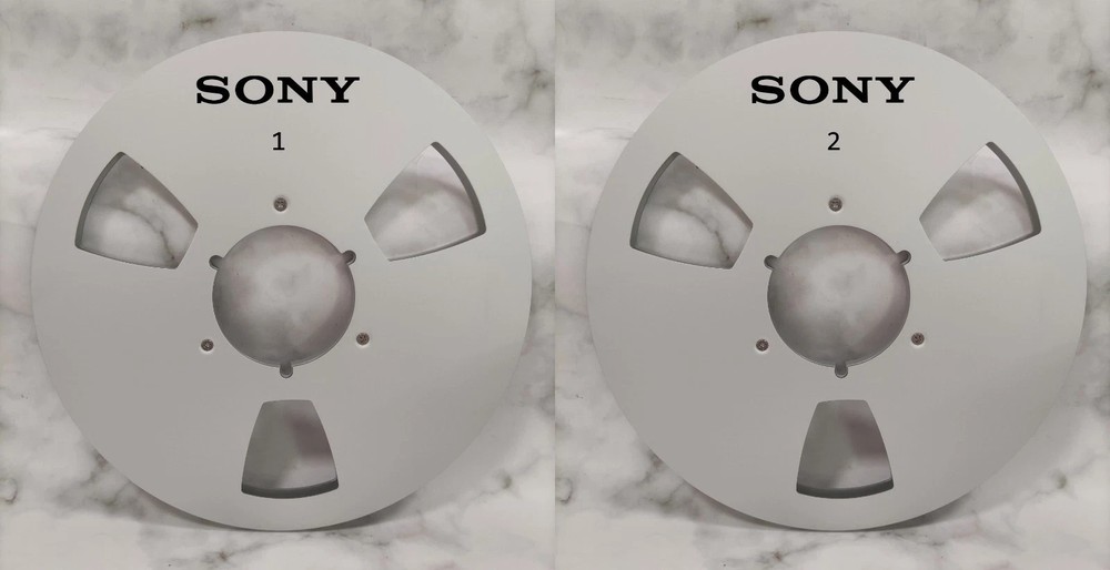 One Pair 10.5 » silvery Sony Tape reel High Quality Aluminum Take Up Reel..