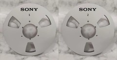 One Pair 10.5 » silvery Sony Tape reel High Quality Aluminum Take Up Reel..