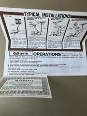 VINTAGE GAVIN UHF CONVERTER INSTRUCTIONS MANUAL CONSOLE TV, ANTENNA