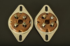 2 Vintage NOS 4 Pin Vacuum Tube Socket AMPHENOL Audio Amp Amplifier 2a3 45 86cp4