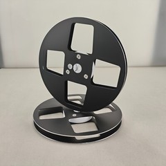 1X 7 » Matte Black METAL 1/4&Prime; Empty Take Up Reel For Reel To Reel Tape Recorders