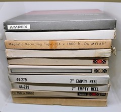Lot Of 10 Used 7&Prime; Very Good Condition Reel To Reel Assorted Brands & Box Aged