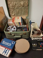45 Recording Tape Lot Music TV Dorsey Goodman Reels Case Vintage Unknown