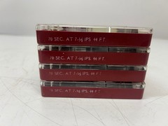 Set 4 Vtg Fidelipac Automatic Audio Tape Cartridges Master Cart Type AA 44&prime;