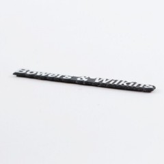 Bowers & Wilkins logo badge replacement piece Aluminum 51mm(2.00&Prime;)X5mm(0.19&Prime;)