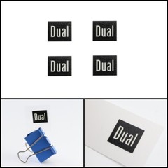 Dual Turntable logo badge Sticker Decal waterproof 20mm(0.78&Prime;)X17mm(0.66&Prime;)