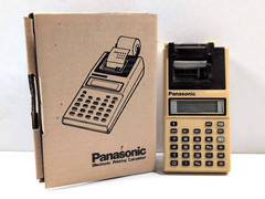Vintage Panasonic JE-610P Printing Calculator w Box Paper Roll Japan