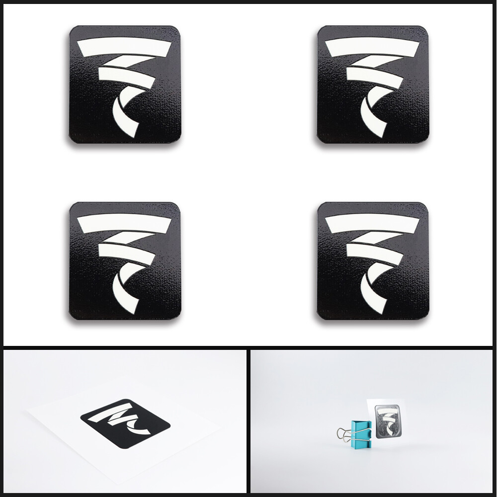 Focal logo badge Sticker Decal DIY waterproof 48.5mm(1.9&Prime;)X51.5mm(2.02&Prime;)
