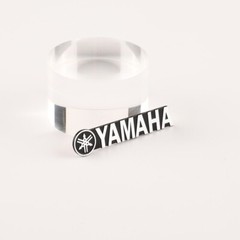 4Pcs For YAMAHA Aluminum Logo Badge Replacement piece 49mm X 10mm silvery