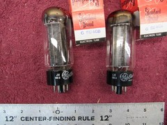 (2) NOS GE GENERAL ELECTRIC 5U4GB Rectifier Radio Audio TUBES 5U4 Black Plates