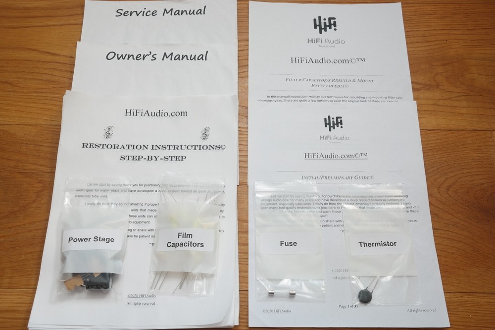 Heathkit AA-131 restoration kit service recap capacitor rebuild filter capacitor